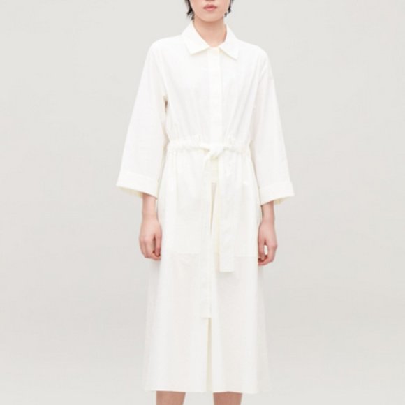 COS Dresses & Skirts - COS belted poplin prairie girl shirt dress size 8